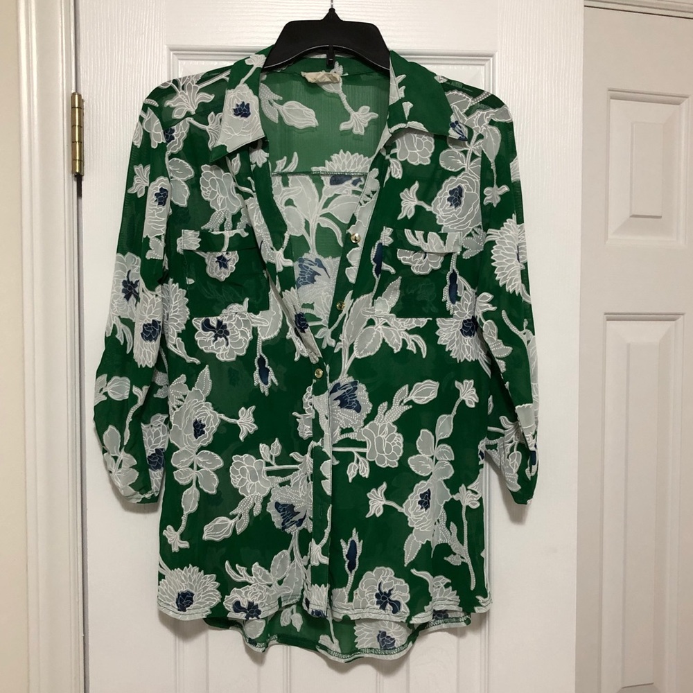 Sheer button up